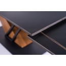 Стол обеденный SIGNAL GENESIS черный/ясень 160-220/90